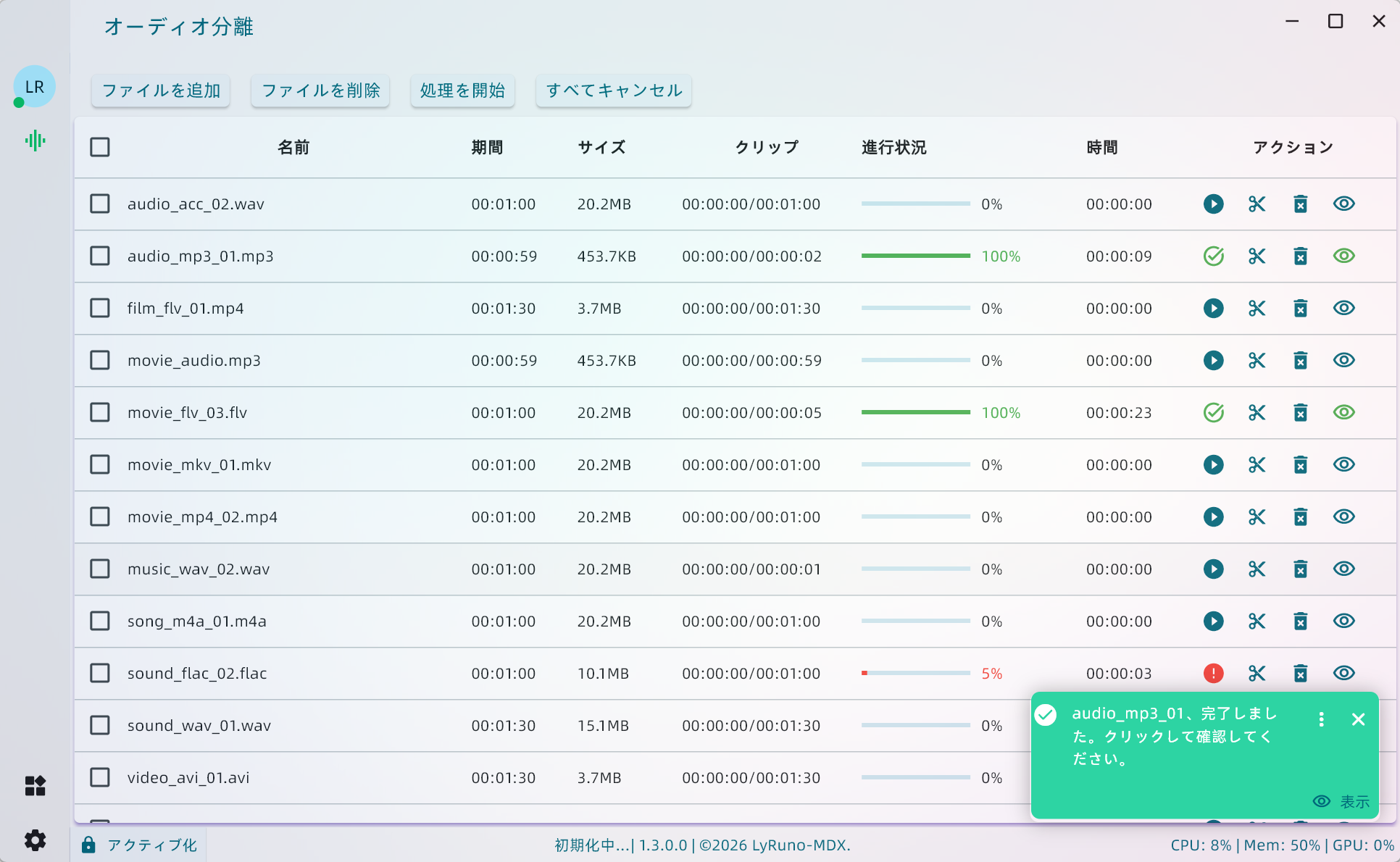 LyRuno Lyrunoオーディオ分離インターフェース